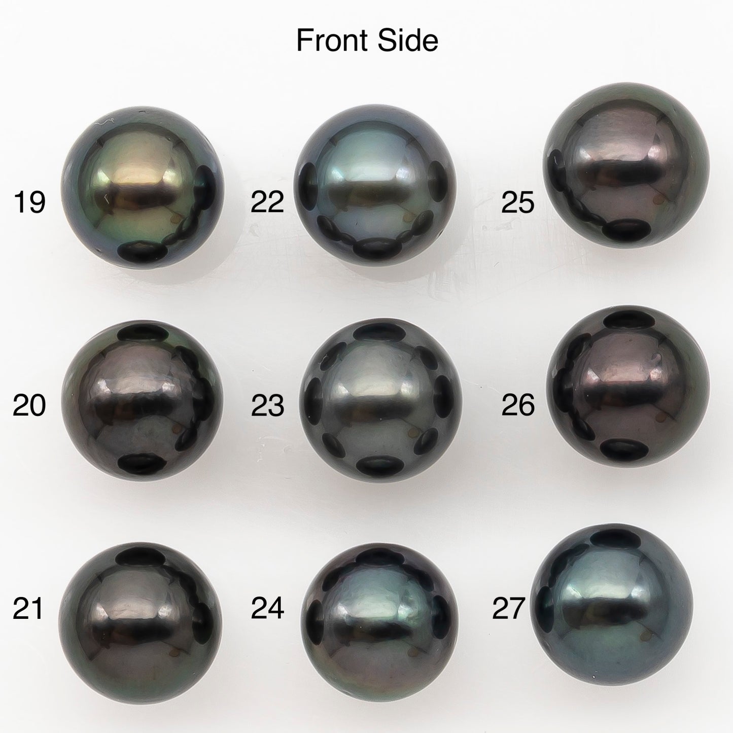 9-10mm Round Tahitian Pearl Natural Color with Minor Blemishes, Loose Undrilled for Jewelry Making, SKU # 3282TH
