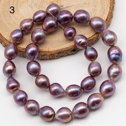 10-12mm Edison Pearl Strand with Amazing High Luster and All Natural Colors, SKU # 2494ED