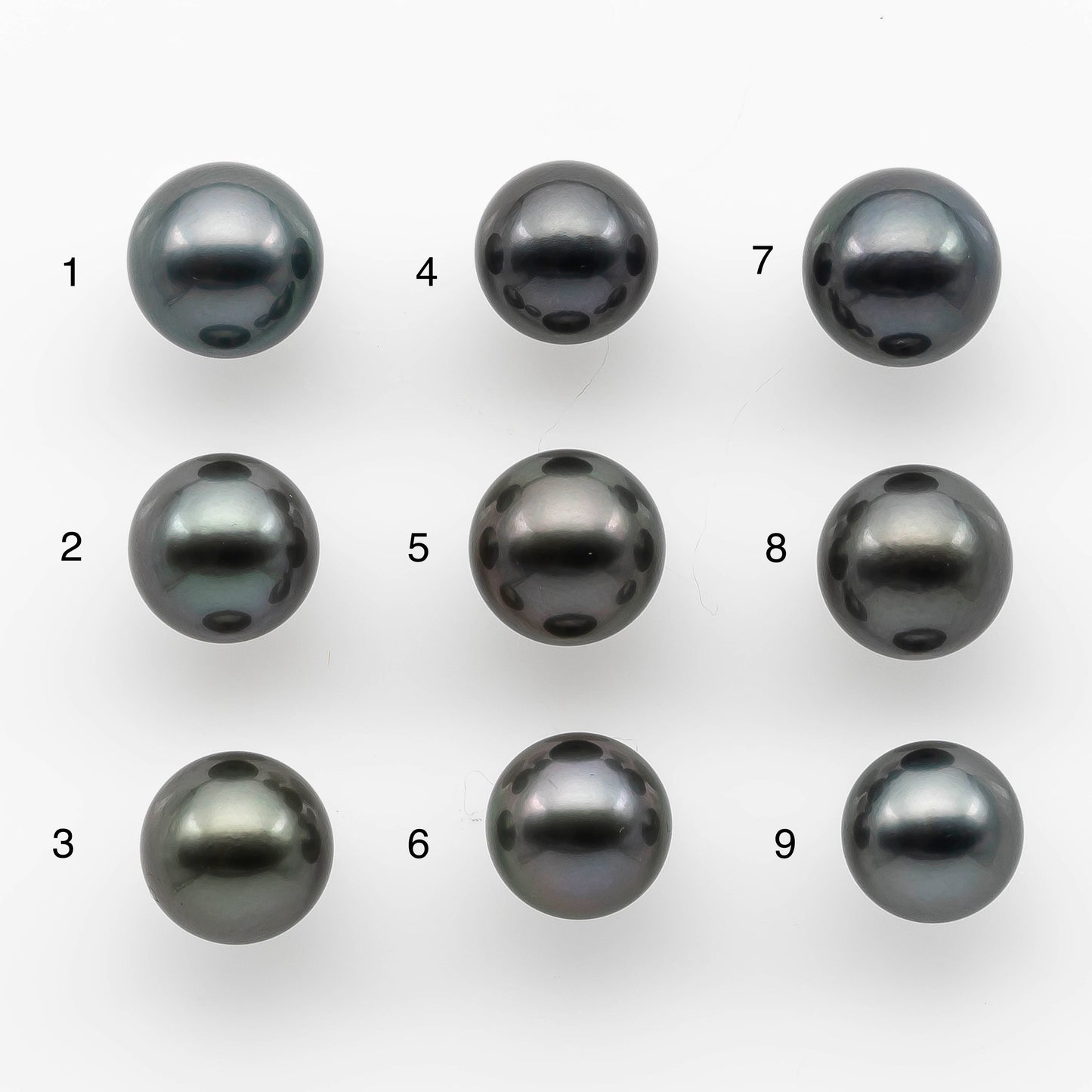 10-11mm High Quality Round Tahitian Pearl in Natural Color and Very Nice Luster, Single Piece Loose Undrilled, SKU # 2088TH