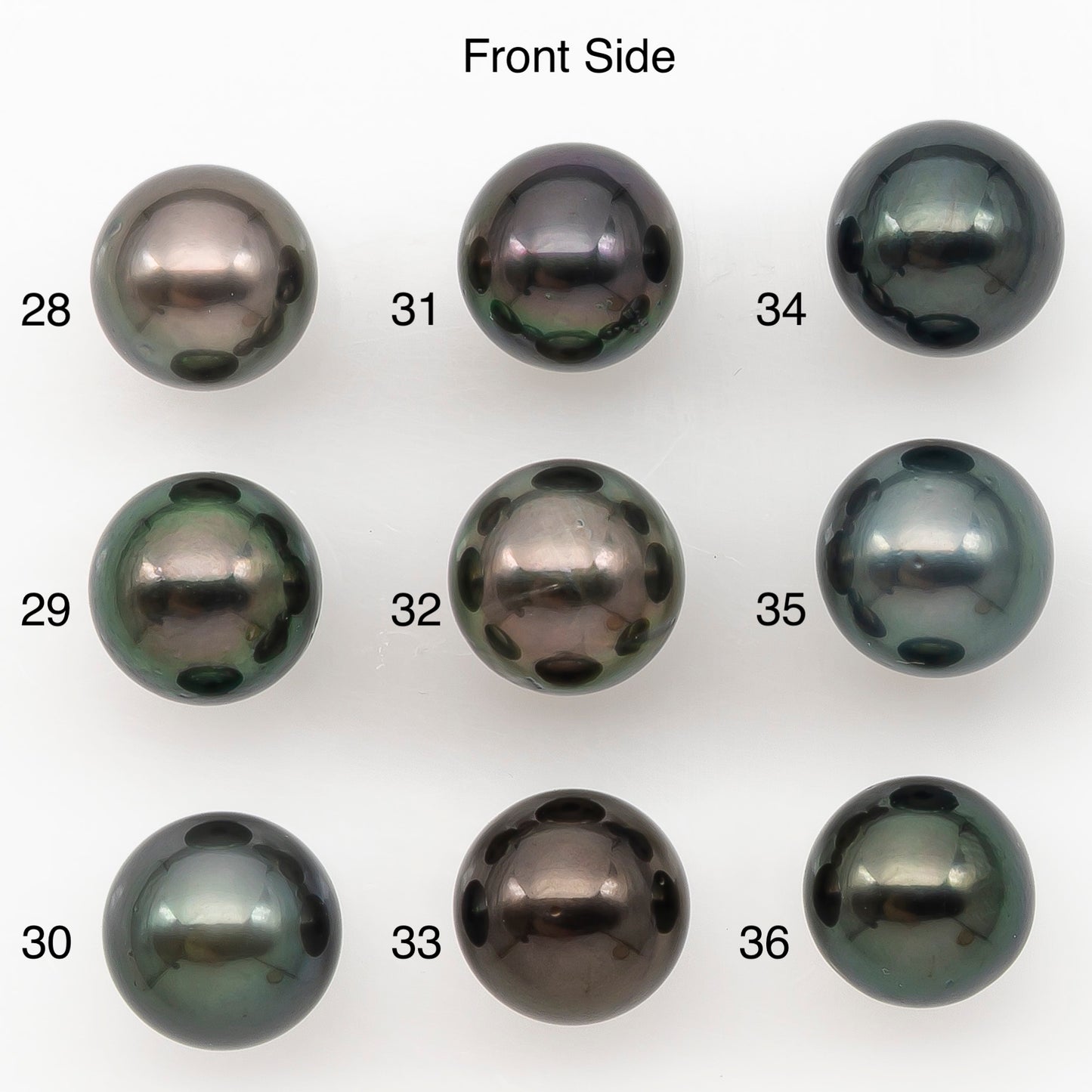9-10mm Round Tahitian Pearl Natural Color with Minor Blemishes, Loose Undrilled for Jewelry Making, SKU # 3282TH