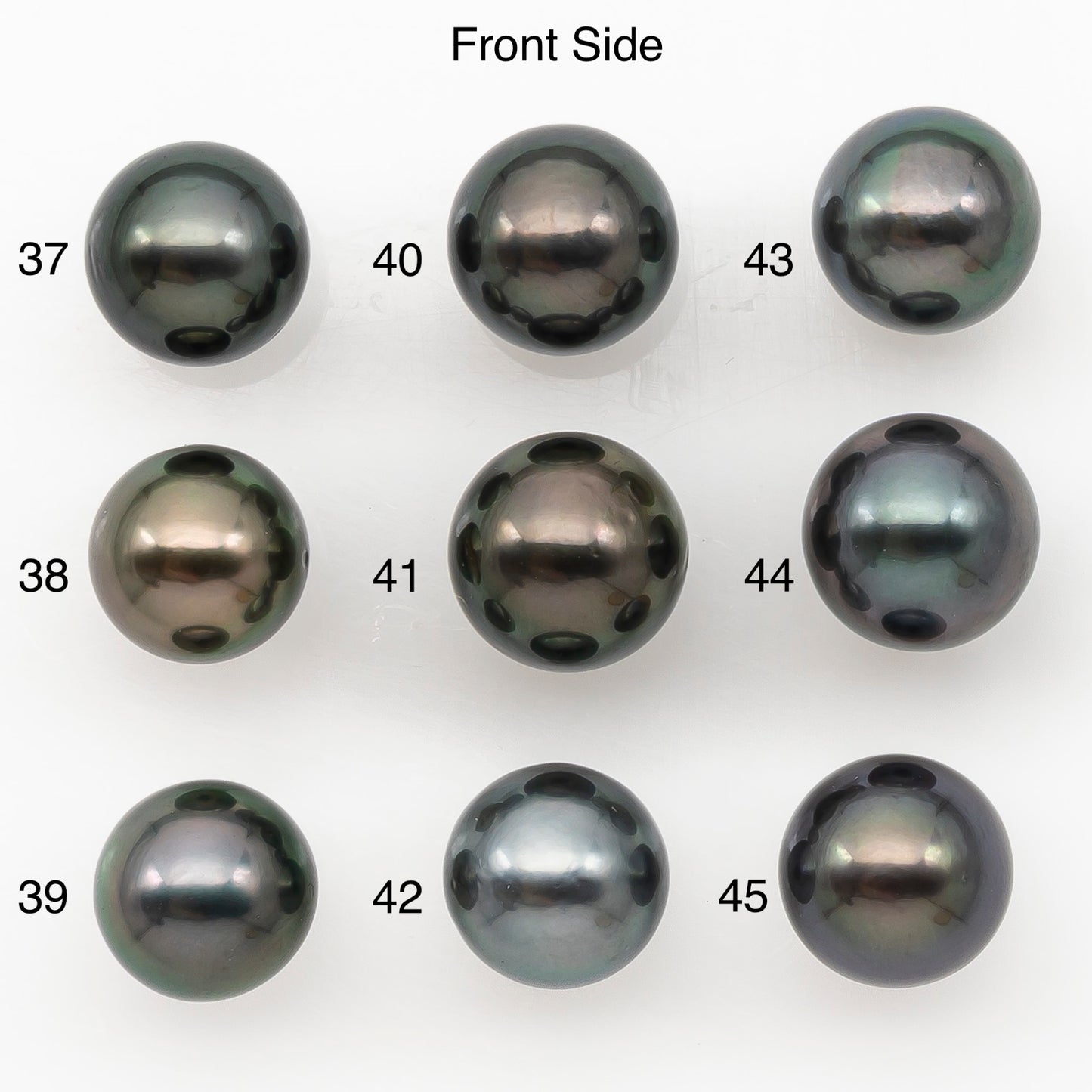 9-10mm Round Tahitian Pearl Natural Color with Minor Blemishes, Loose Undrilled for Jewelry Making, SKU # 3282TH