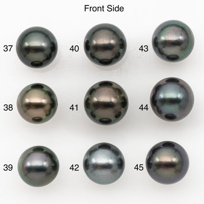 9-10mm Round Tahitian Pearl Natural Color with Minor Blemishes, Loose Undrilled for Jewelry Making, SKU # 3282TH