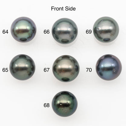9-10mm Round Tahitian Pearl Natural Color with Minor Blemishes, Loose Undrilled for Jewelry Making, SKU # 3282TH