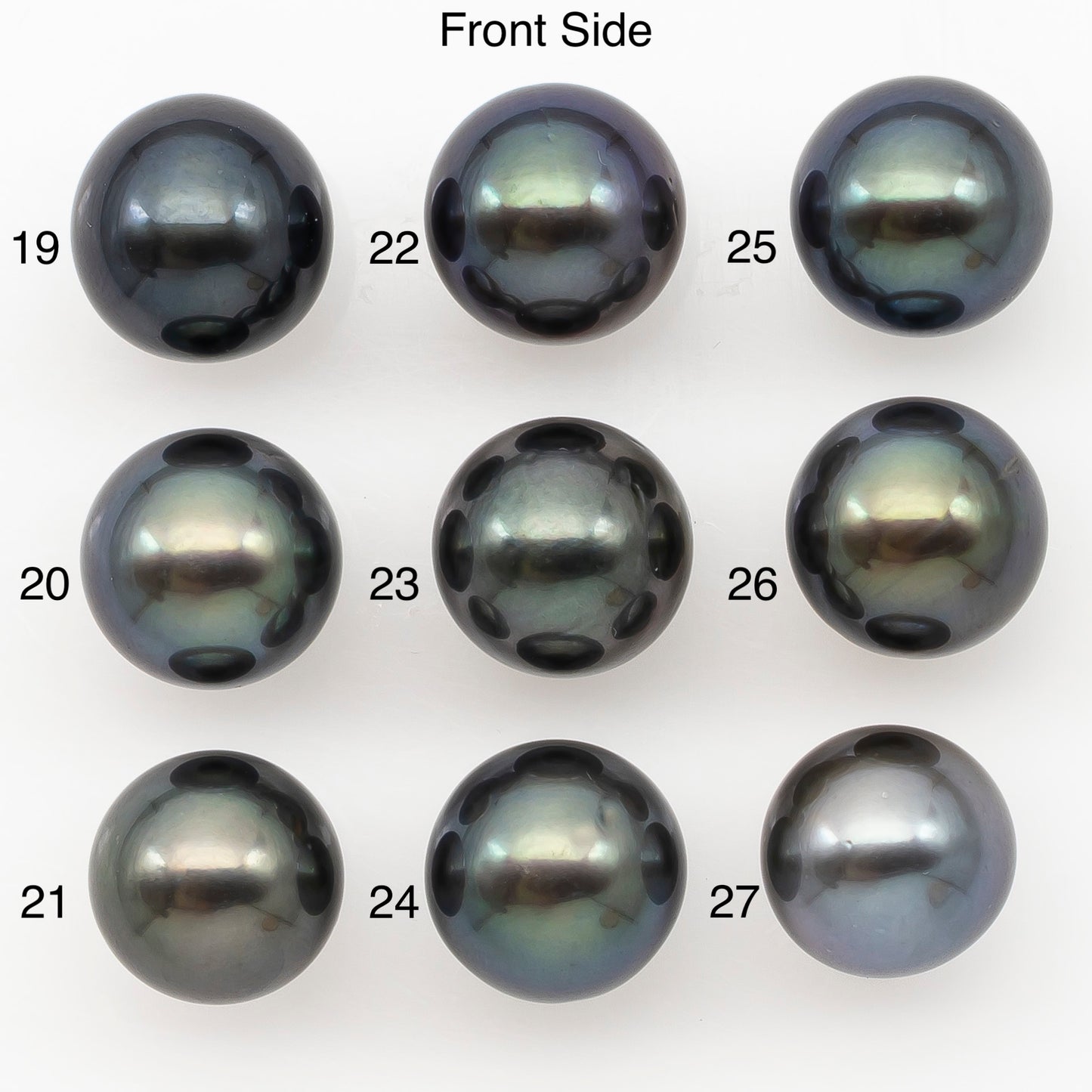 10-11mm Round Tahitian Pearl Natural Color with Minor Blemishes, Loose Undrilled for Jewelry Making, SKU # 3283TH