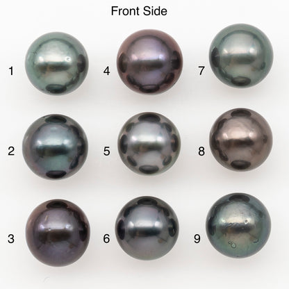 10-11mm Round Tahitian Pearl Natural Color with Minor Blemishes, Loose Undrilled for Jewelry Making, SKU # 3283TH