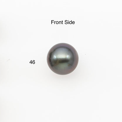 10-11mm Round Tahitian Pearl Natural Color with Minor Blemishes, Loose Undrilled for Jewelry Making, SKU # 3283TH