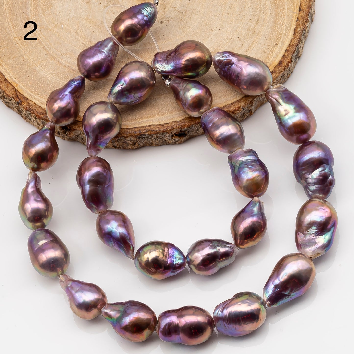 10-12mm Edison Pearl Strand with Amazing High Luster and All Natural Colors, SKU # 2497ED