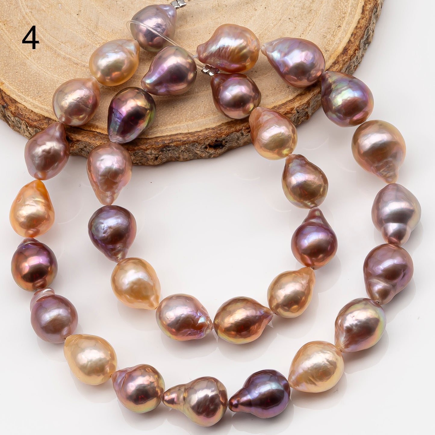 10-12mm Edison Pearl Strand with Amazing High Luster and All Natural Colors, SKU # 2497ED