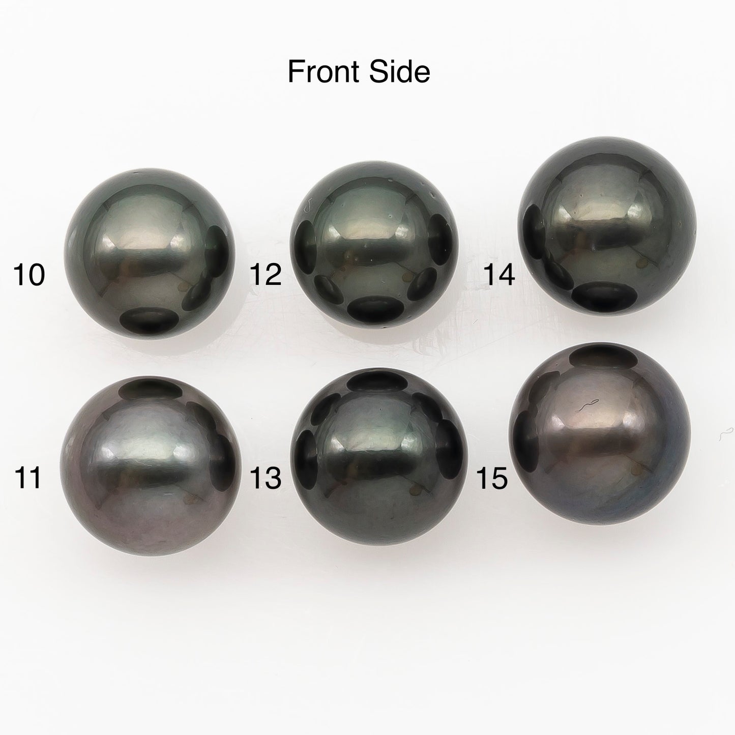 11-12mm Round Tahitian Pearl Natural Color with Minor Blemishes, Loose Undrilled for Jewelry Making, SKU # 3284TH