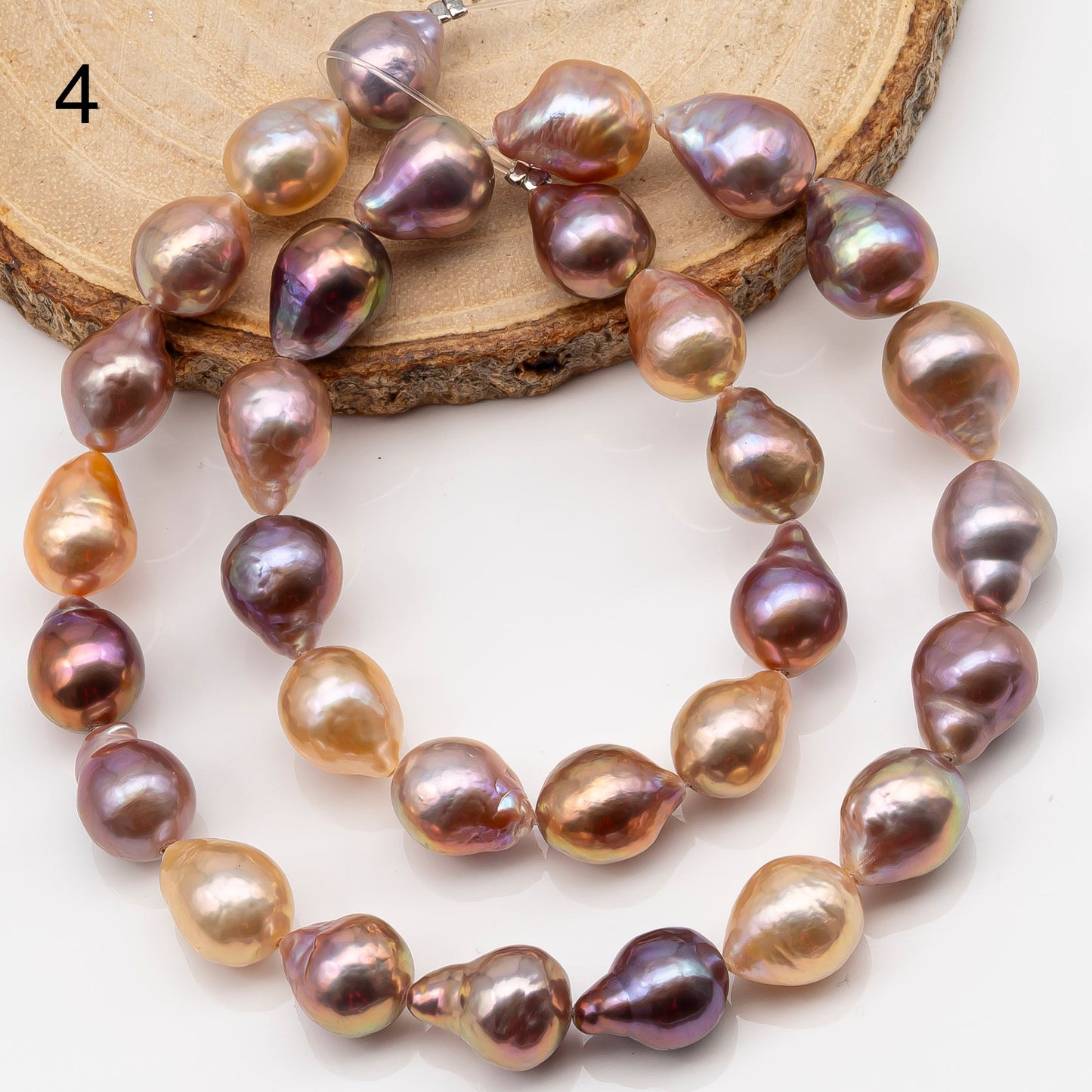 10-12mm Edison Pearl Strand with Amazing High Luster and All Natural Colors, SKU # 2497ED