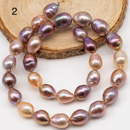 10-12mm Edison Pearl Strand with Amazing High Luster and All Natural Colors, SKU #2498ED