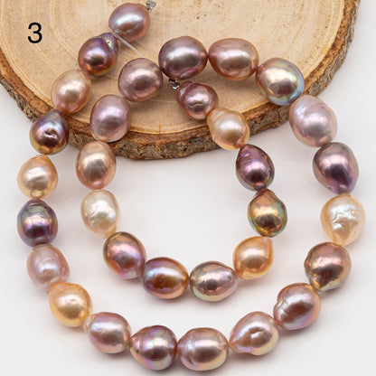 10-12mm Edison Pearl Strand with Amazing High Luster and All Natural Colors, SKU #2498ED