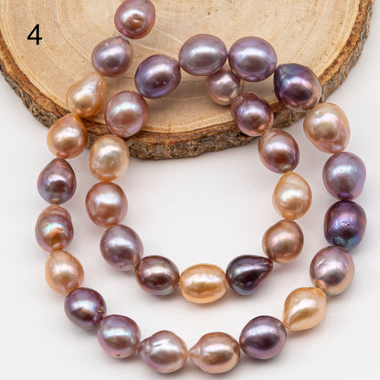 10-12mm Edison Pearl Strand with Amazing High Luster and All Natural Colors, SKU #2498ED