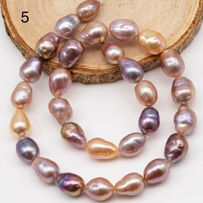 10-12mm Edison Pearl Strand with Amazing High Luster and All Natural Colors, SKU #2498ED