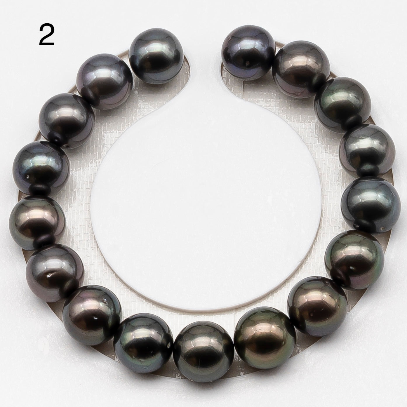 11-12mm 7-8 Inch Tahitian Pearl Short Strand (No Hole), Round with Natural Colors, SKU # 3280TH