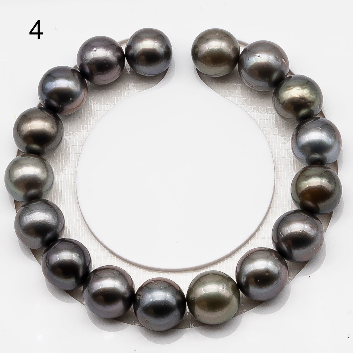 11-12mm 7-8 Inch Tahitian Pearl Short Strand (No Hole), Round with Natural Colors, SKU # 3280TH