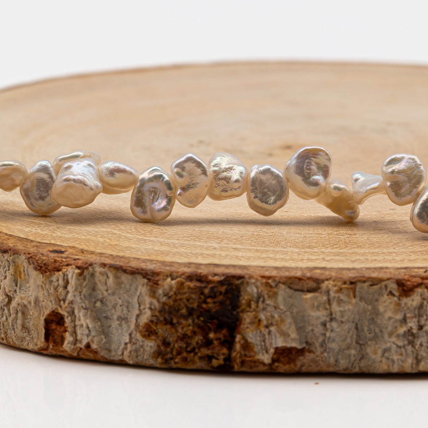 Tiny Keshi Pearls, Top Drill Freshwater Pearl, White 4-5mm, SKU #2500FW