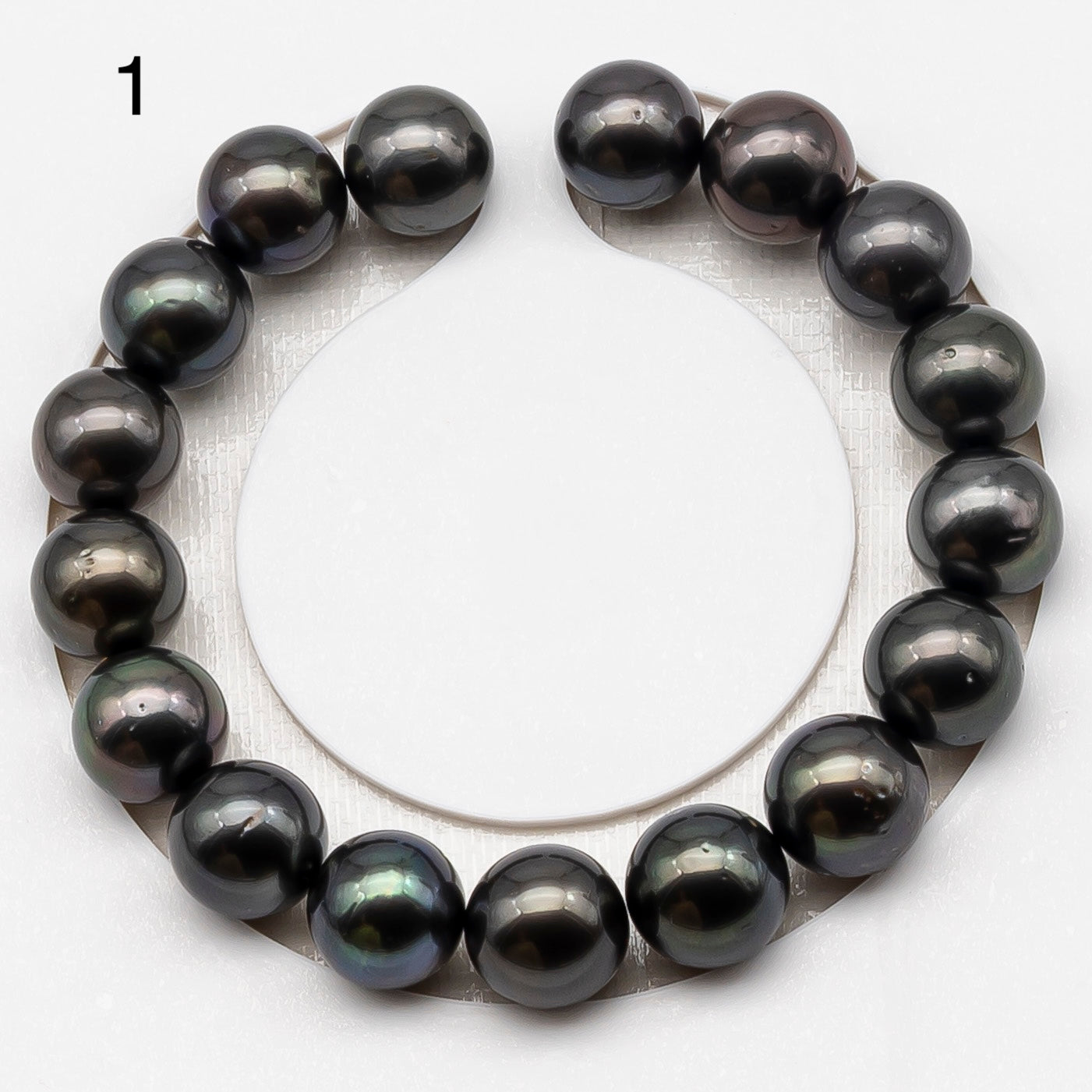 11-12mm 7-8 Inch Tahitian Pearl Short Strand (No Hole), Round with Natural Colors, SKU # 3280TH