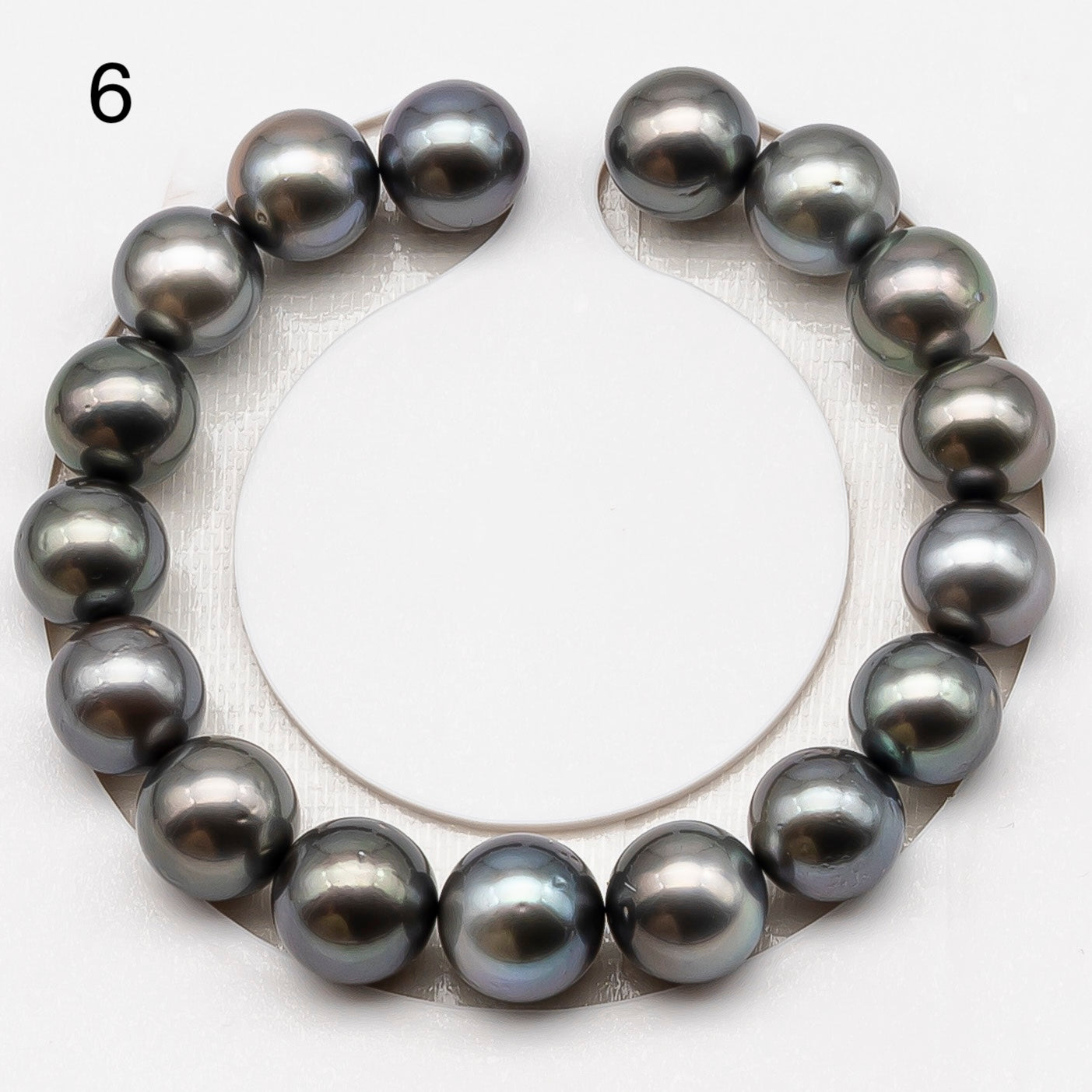 11-12mm 7-8 Inch Tahitian Pearl Short Strand (No Hole), Round with Natural Colors, SKU # 3280TH