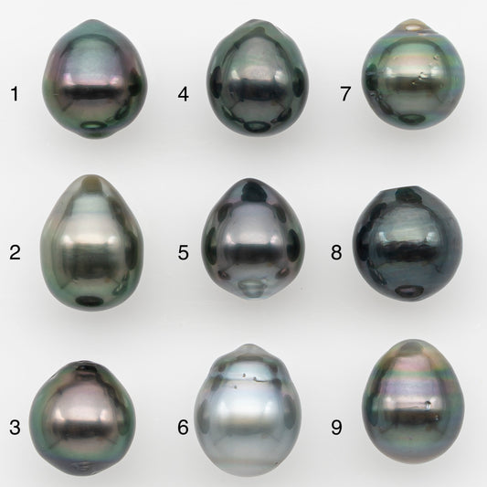 10-11mm Tahitian Pearl Natural Color with Minor Blemishes, Loose Undrilled for Jewelry Making, SKU # 3286TH