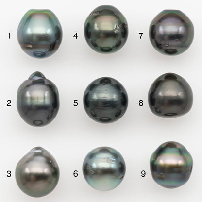 10-11mm Tahitian Pearl Natural Color with Minor Blemishes, Loose Undrilled for Jewelry Making, SKU # 3287TH