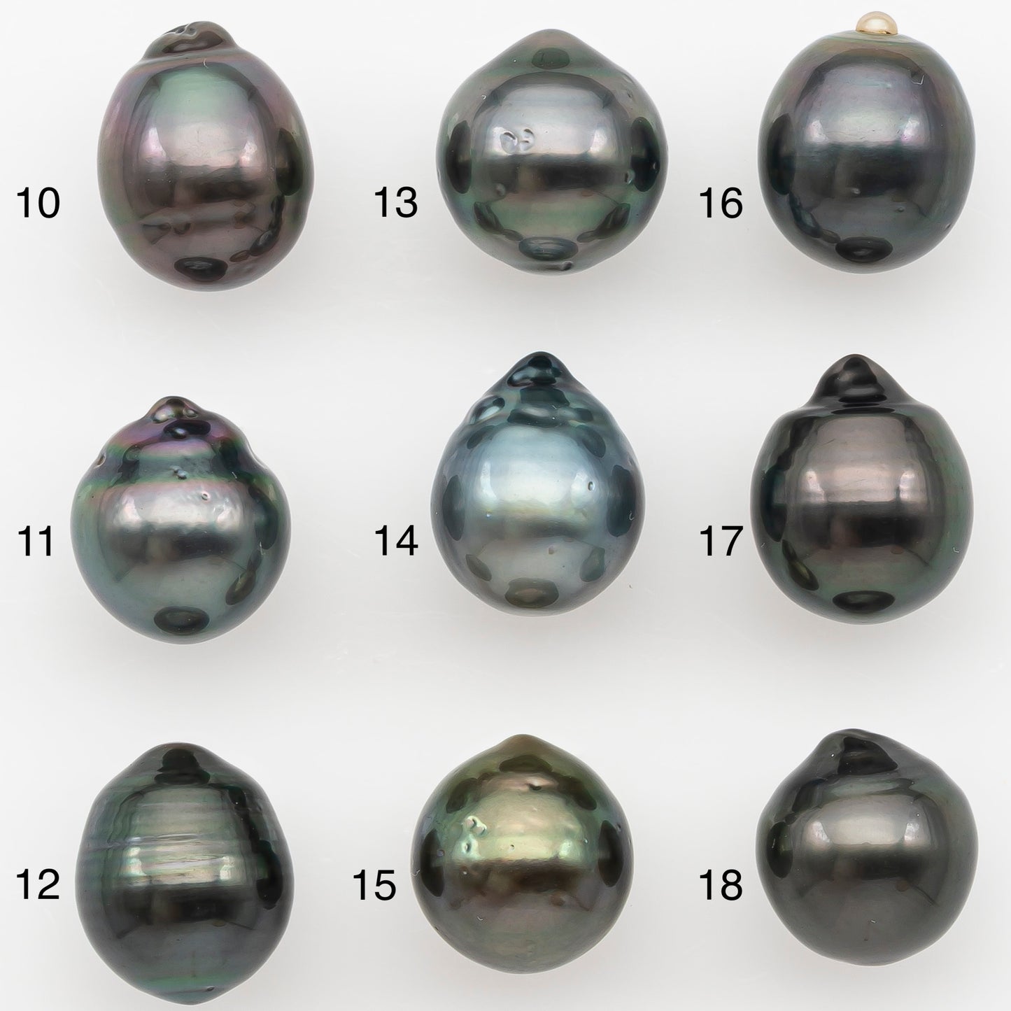 10-11mm Tahitian Pearl Natural Color with Minor Blemishes, Loose Undrilled for Jewelry Making, SKU # 3287TH