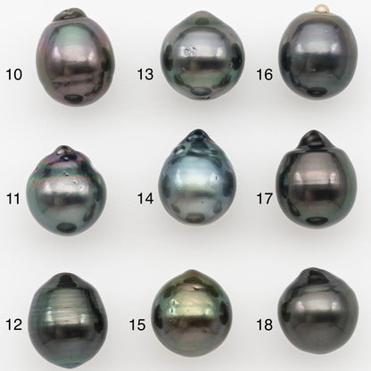 10-11mm Tahitian Pearl Natural Color with Minor Blemishes, Loose Undrilled for Jewelry Making, SKU # 3287TH