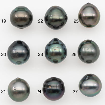 10-11mm Tahitian Pearl Natural Color with Minor Blemishes, Loose Undrilled for Jewelry Making, SKU # 3287TH