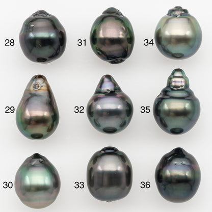 10-11mm Tahitian Pearl Natural Color with Minor Blemishes, Loose Undrilled for Jewelry Making, SKU # 3287TH