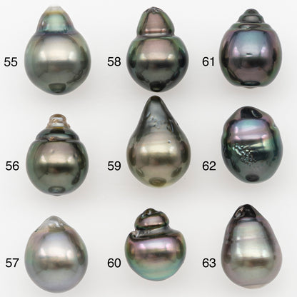 10-11mm Tahitian Pearl Natural Color with Minor Blemishes, Loose Undrilled for Jewelry Making, SKU # 3287TH