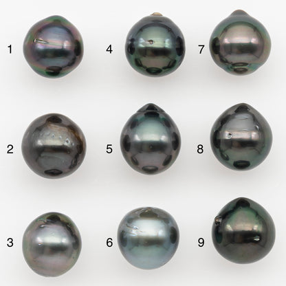 10-11mm Tahitian Pearl Natural Color with Minor Blemishes, Loose Undrilled for Jewelry Making, SKU # 3288TH