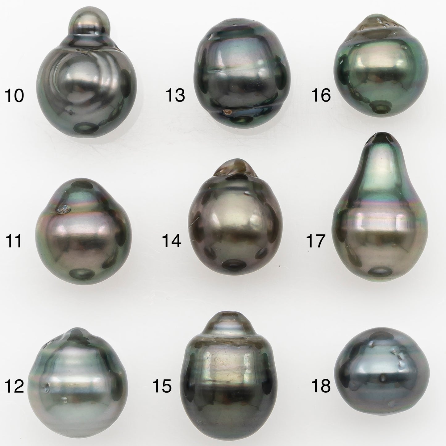 10-11mm Tahitian Pearl Natural Color with Minor Blemishes, Loose Undrilled for Jewelry Making, SKU # 3289TH