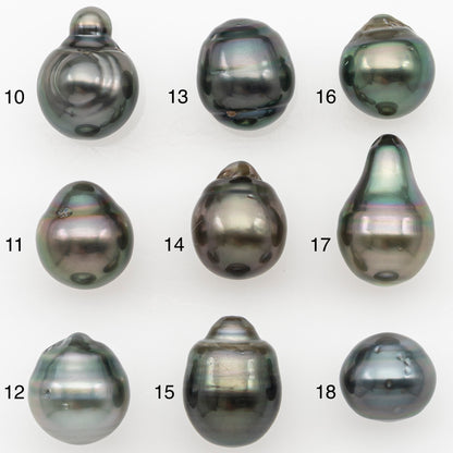 10-11mm Tahitian Pearl Natural Color with Minor Blemishes, Loose Undrilled for Jewelry Making, SKU # 3289TH