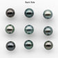 9-10mm AAA High Quality Round Tahitian Pearl in Natural Color and Very Nice Luster, Single Piece Loose Undrilled, SKU # 2085TH