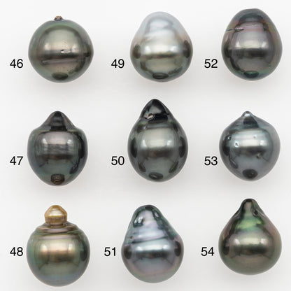 10-11mm Tahitian Pearl Natural Color with Minor Blemishes, Loose Undrilled for Jewelry Making, SKU # 3289TH