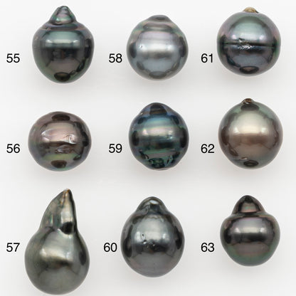 10-11mm Tahitian Pearl Natural Color with Minor Blemishes, Loose Undrilled for Jewelry Making, SKU # 3289TH