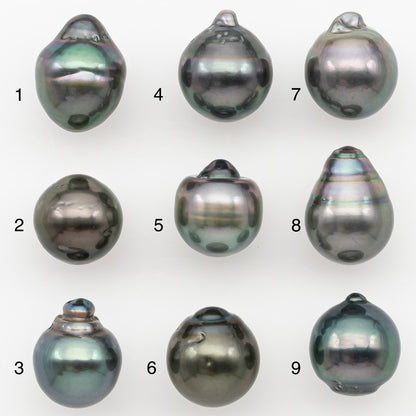 10-11mm Tahitian Pearl Natural Color with Minor Blemishes, Loose Undrilled for Jewelry Making, SKU # 3290TH