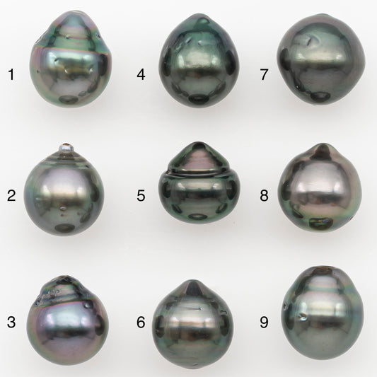 10-11mm Tahitian Pearl Natural Color with Minor Blemishes, Loose Undrilled for Jewelry Making, SKU # 3291TH