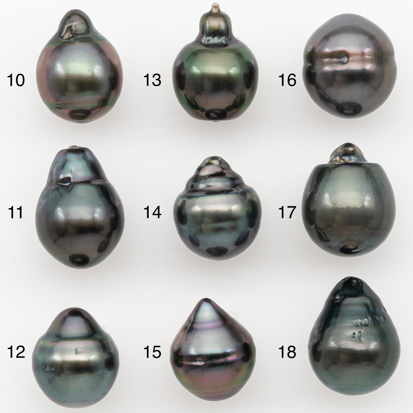 10-11mm Tahitian Pearl Natural Color with Minor Blemishes, Loose Undrilled for Jewelry Making, SKU # 3291TH