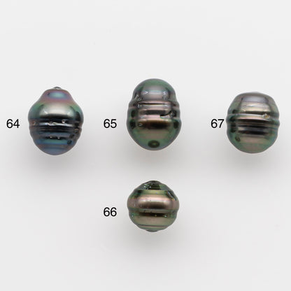 9-10mm Tahitian Pearl with High Luster and Natural Color, One Piece Undrilled for Making Jewelry, SKU # 2503TH