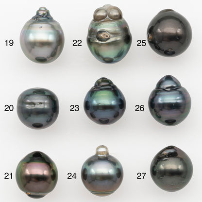 10-11mm Tahitian Pearl Natural Color with Minor Blemishes, Loose Undrilled for Jewelry Making, SKU # 3291TH