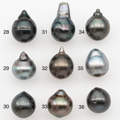 10-11mm Tahitian Pearl Natural Color with Minor Blemishes, Loose Undrilled for Jewelry Making, SKU # 3291TH