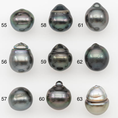 10-11mm Tahitian Pearl Natural Color with Minor Blemishes, Loose Undrilled for Jewelry Making, SKU # 3291TH