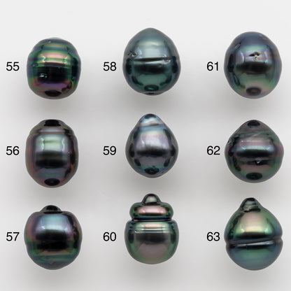 9-10mm Tahitian Pearl with High Luster and Natural Color, One Piece Undrilled for Making Jewelry, SKU # 2504TH