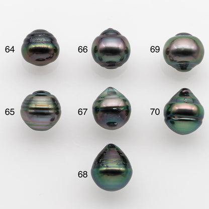 9-10mm Tahitian Pearl with High Luster and Natural Color, One Piece Undrilled for Making Jewelry, SKU # 2504TH