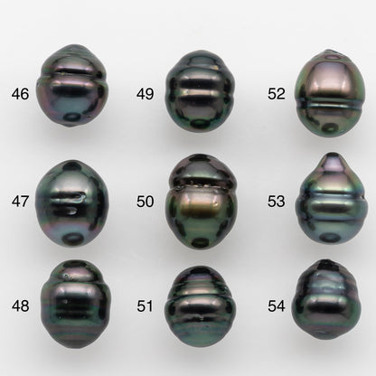 9-10mm Tahitian Pearl with High Luster and Natural Color, One Piece Undrilled for Making Jewelry, SKU # 2508TH