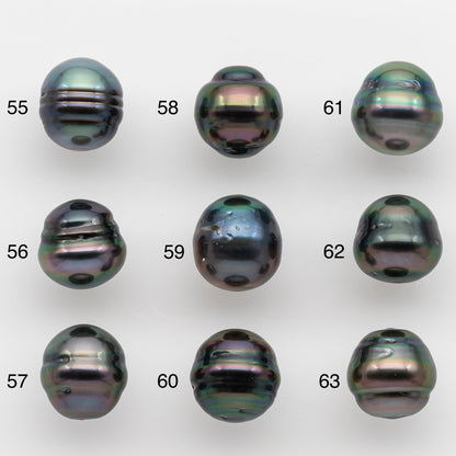 9-10mm Tahitian Pearl with High Luster and Natural Color, One Piece Undrilled for Making Jewelry, SKU # 2508TH