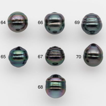 9-10mm Tahitian Pearl with High Luster and Natural Color, One Piece Undrilled for Making Jewelry, SKU # 2508TH