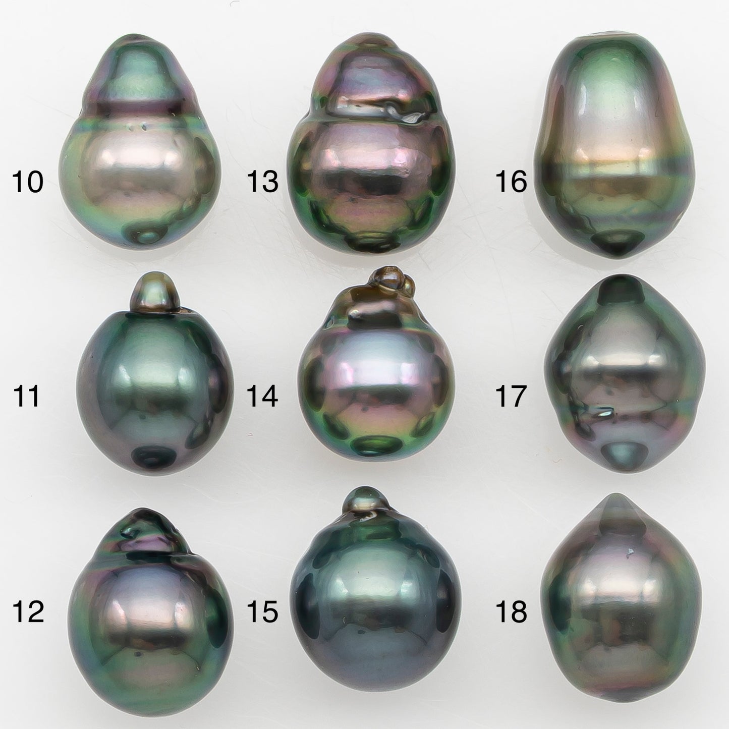 10-11mm Tahitian Pearl Natural Color with Minor Blemishes, Loose Undrilled for Jewelry Making, SKU # 3301TH