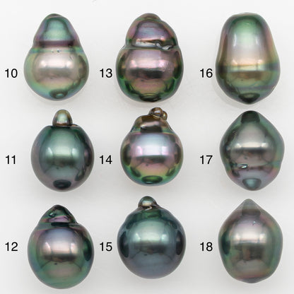 10-11mm Tahitian Pearl Natural Color with Minor Blemishes, Loose Undrilled for Jewelry Making, SKU # 3301TH